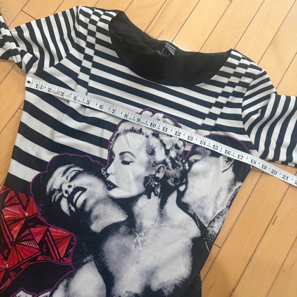 Desigual Rainbow Style 27V2781 Threesome 69 Dress Black and White Size Medium - Picture 10 of 10